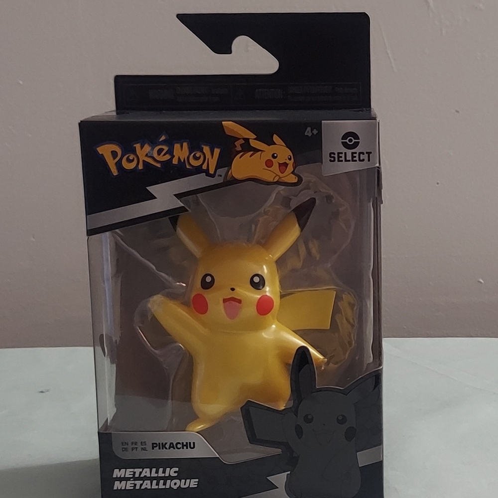 Pokemon Pikachu Metallic Yellow Figure